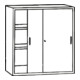 STIER Armoire à portes coulissantes HxIxP 1080x1200x420mm gris clair-5