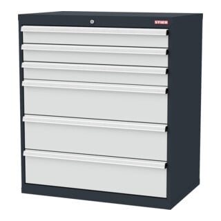 STIER Armoire à tiroirs 6 tiroirs 1020 × 575 × 900 mm 80 kg