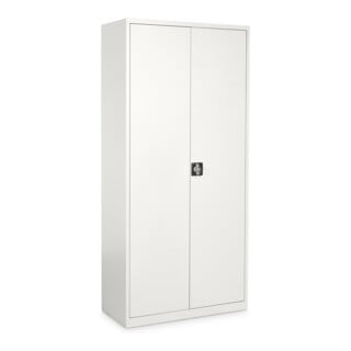 STIER Armoire universelle 1800 x 800 x 380 mm blanc signal soudée avec 4 étagères