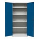 STIER Armoire universelle avec 4 étagères (1800 x 800 x 380 mm) bleu gentiane soudée