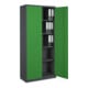 STIER Armoire universelle avec 4 étagères 1950 × 920 × 420 mm, anthracite, vert
