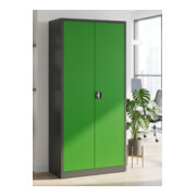 STIER Armoire universelle Basic 92 x 42 cm 4 étagères anthracite/vert-1