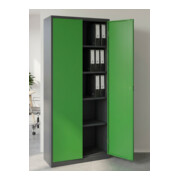 STIER Armoire universelle Basic 92 x 42 cm 4 étagères anthracite/vert-4