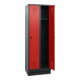 STIER Armoire vestiaire 1800 × 610 × 500 mm 2 compartiments Anthracite/rouge