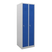 STIER Armoire vestiaire 2 compartiments 1800×590×500 mm bleu gentiane