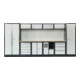 STIER Arredamento da officina Basic 6 pezzi con pannello forato e piano di lavoro in multiplex largh.xprof.xalt. 4235x460x2000 mm-1