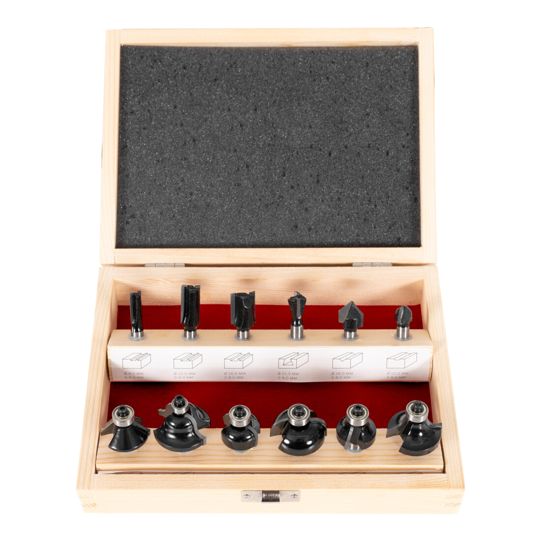 STIER Assortimento di frese 12 pezzi 8 mm