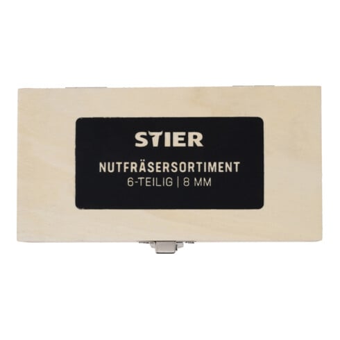 STIER Assortimento di frese per scanalature 6 pezzi 8 mm