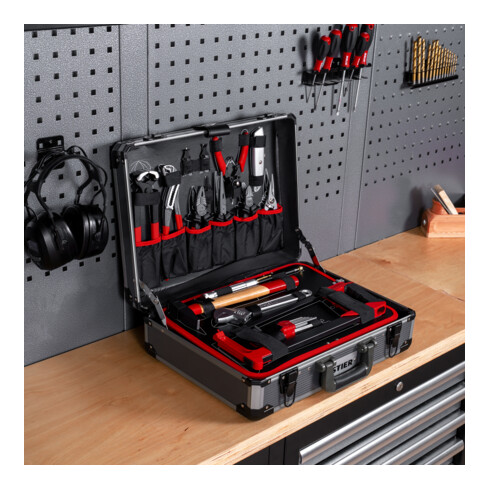 STIER Assortimento di utensili universali in valigetta di alluminio 144 pezzi