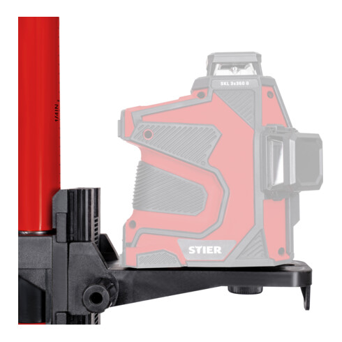 STIER Asta telescopica per laser a linee incrociate 360 cm