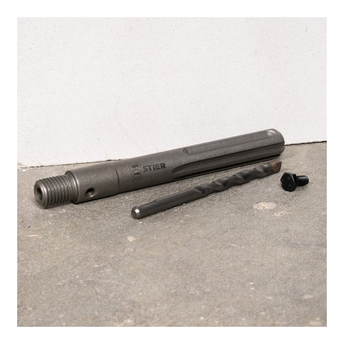 STIER Aufnahmeschaft SDS-Max M16 160 mm inkl. Zentrierbohrer für Hohlbohrkronen