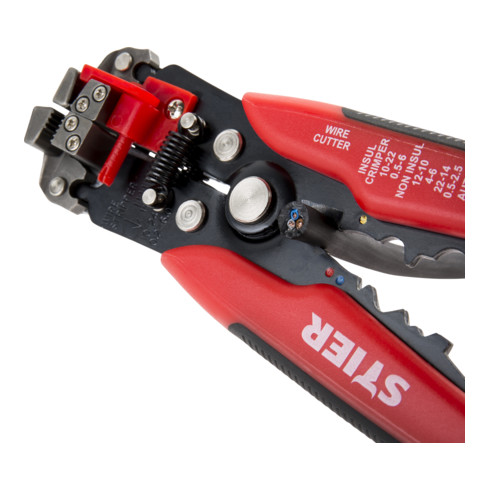 STIER Automatik-Schneid-, Crimp- und Abisolierzange Kombi+