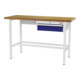 STIER Banco da lavoro con 1 cassetto da 150 mm largh.xprof.xalt. 1500x600x960 mm RAL 3020 / RAL 7016-1