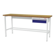 STIER Banco da lavoro con 1 cassetto da 150 mm largh.xprof.xalt. 2000x600x960 mm RAL 3020 / RAL 7016