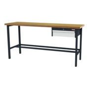 STIER Banco da lavoro con 1 cassetto da 150 mm largh.xprof.xalt. 2000x600x960 mm RAL 7016 / RAL 7035