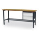 STIER Banco da lavoro con 2 cassetti da 200 mm largh.xprof.xalt. 2000x600x960 mm RAL 7016 / RAL 7035-1