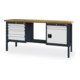 STIER Banco da lavoro con 5 cassetti e 1 sportello largh.xprof.xalt. 2000x600x960 mm RAL 7016 / RAL 7035-1