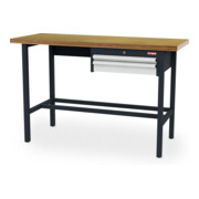 STIER Banco da lavoro con1 cassetto da 50 mm, 1 cassetto da 100 mm largh.xprof.xalt. 1500x600x960 mm RAL 7016 / RAL 7035