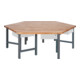 STIER Banco da lavoro di gruppo con 6x1 cassetto largh.xprof.xalt. 2700x2340x790-1140 mm-1