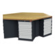 STIER Banco da lavoro esagonale largh.xprof.xalt. 2500x2165x860 mm-1