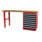 STIER Banco da lavoro in serie 1 corpo armadio rosso/grigio antracite-1