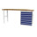 STIER Banco da lavoro in serie 1 corpo armadio grigio chiaro/blu genziana-1