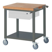 STIER Banco da lavoro mobile Premium con mensole 1 cassetto