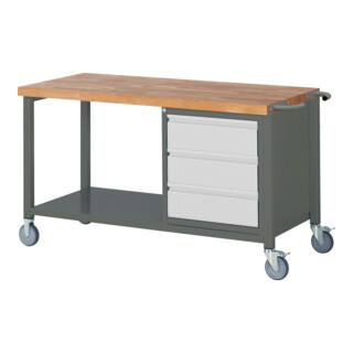 STIER Banco da lavoro mobile Premium con 3 cassetti