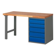 STIER Banco da lavoro Premium con 5 cassetti antracite metallizzato/RAL5010