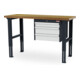 STIER Banco da lavoro regolabile in altezza con 1 cassetto da 100 mm, 2 cassetti da 150 mm largh.xprof.xalt. 1500x600x760-1060 mm RAL 7016 / RAL 7035-1