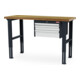 STIER Banco da lavoro regolabile in altezza con 1 cassetto da 50 mm, 1 cassetto da 100 mm, 1 cassetto da 150 mm largh.xprof.xalt. 1500x600x760-1060 mm RAL 7016 / RAL 7035-1