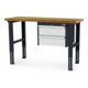 STIER Banco da lavoro regolabile in altezza con 2 cassetti da 200 mm largh.xprof.xalt. 1500x600x760-1060 mm RAL 7016 / RAL 7035-1