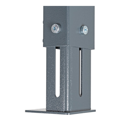 STIER Banco da lavoro regolabile in altezza con 2 cassetti da 200 mm largh.xprof.xalt. 2000x600x760-1060 mm RAL 7016 / RAL 7035