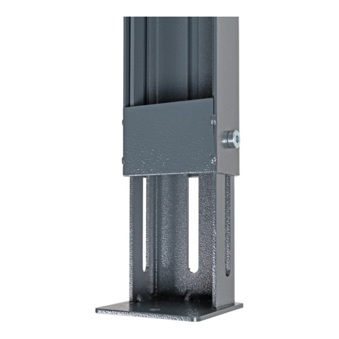 STIER Banco da lavoro regolabile in altezza con 2 cassetti da 200 mm largh.xprof.xalt. 2000x600x760-1060 mm RAL 7016 / RAL 7035