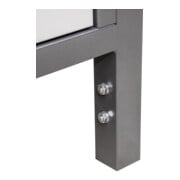 STIER Banco da lavoro regolabile in altezza con struttura Premium con 3 cassetti e 1 anta battente largh.xprof.xalt. 1500x700x840-1040 mm-4