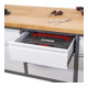 STIER Banco da lavoro regolabile in altezza Premium con 3 cassetti e 2 ante battenti largh.xprof.xalt. 2000x700x840-1040 mm-4