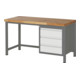 STIER Banco da lavoro regolabile in altezza Premium con 3 cassetti largh.xprof.xalt. 1500x700x840-1040 mm-1