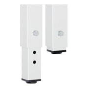 STIER Banco da lavoro regolabile in altezza Premium con 3 cassetti largh.xprof.xalt. 1500x700x840-1040 mm RAL 7035 / RAL 5012-2