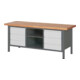 STIER Banco da lavoro regolabile in altezza Premium con 6 cassetti e uno scomparto aperto largh.xprof.xalt. 2000x700x840-1040 mm-1