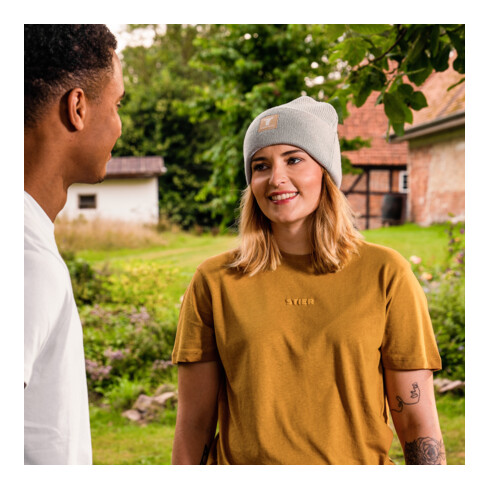 STIER Basic Tee L Golden Brown