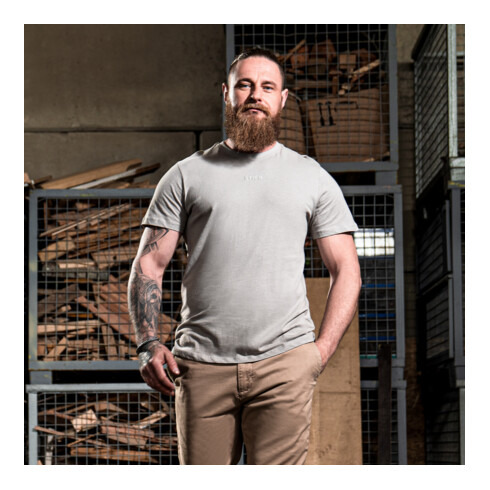 STIER Basic Tee L Ice Grey