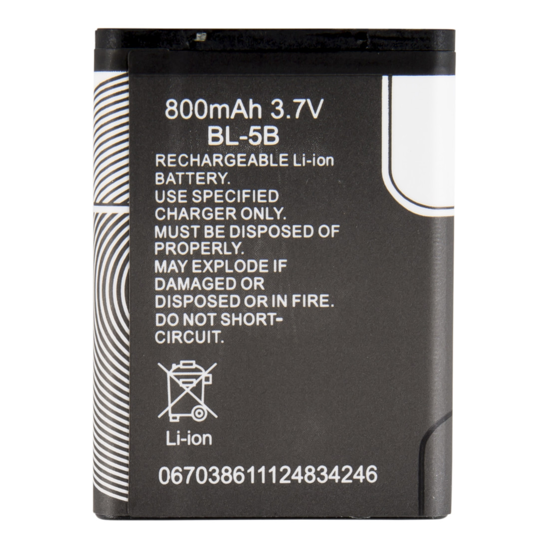 STIER Batteria agli ioni di litio 3,7 V per cuffie antirumore radio FM, Bluetooth, AUX