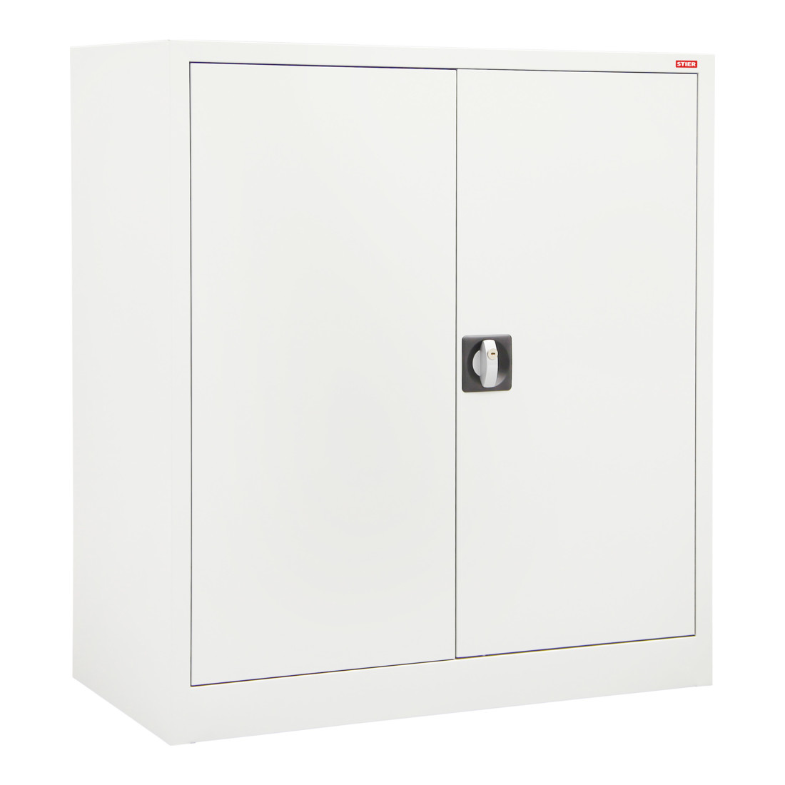 STIER Beistellschrank mit 2 Fachböden 1000x800x380mm lichtgrau verschweißt