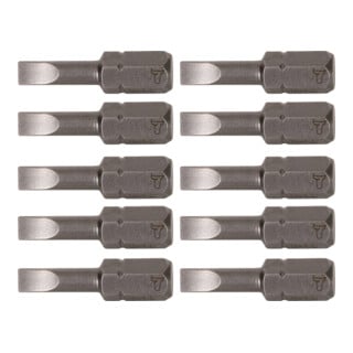 STIER Bit con intaglio 4,0 x 0,8 mm, forma C 6,3, lunghezza 25 mm, confezione da 10 pezzi