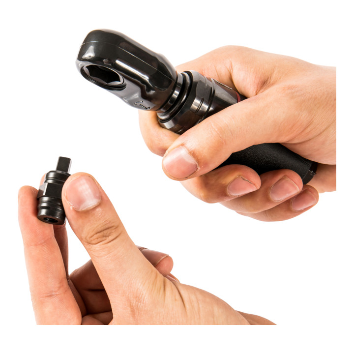 STIER bit- en steekkophouder voor ratelschroevendraaier 1/4" + 3/8"