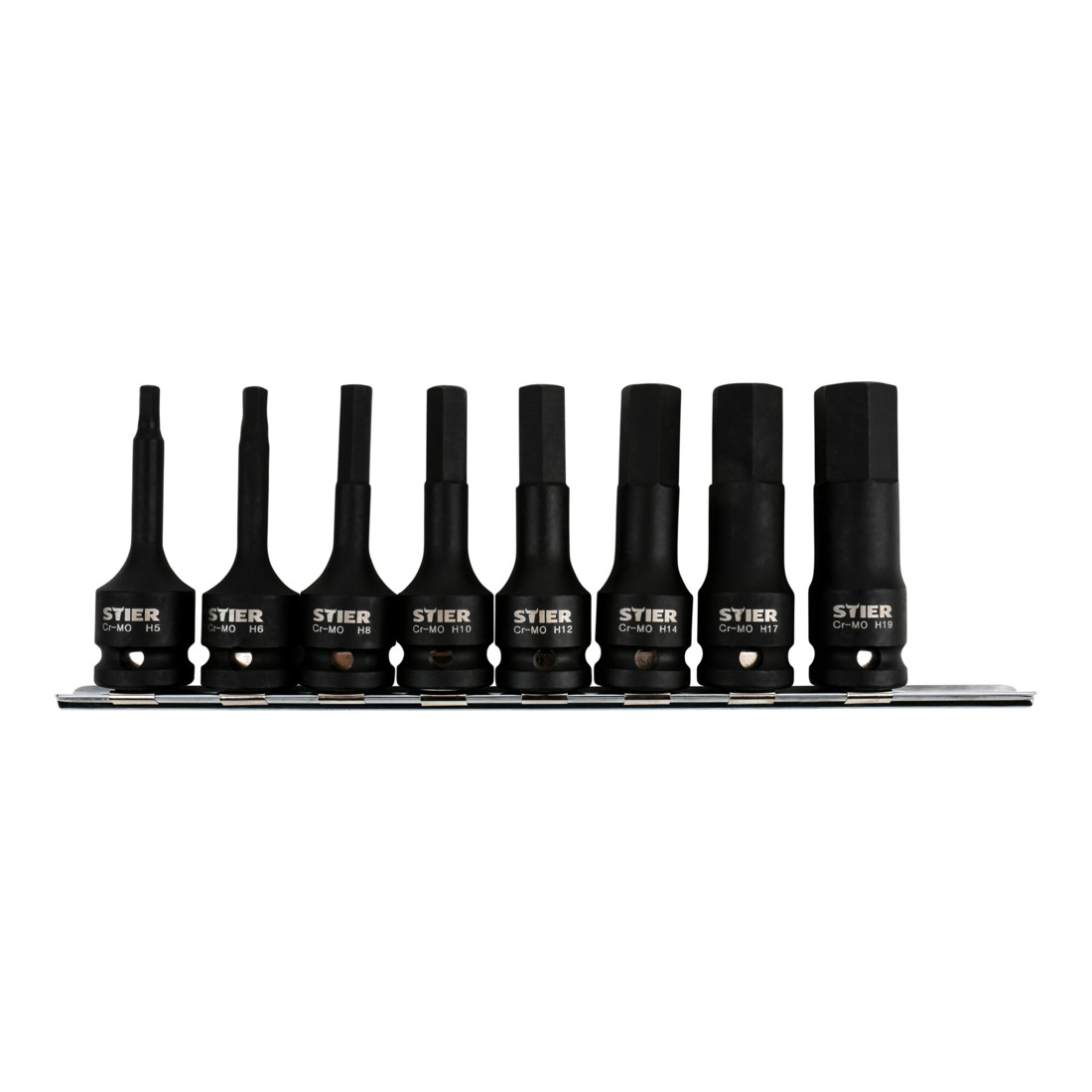 STIER Bit-Kraftschraubereinsatz-Sortiment 1/2" 6-KT 8-teilig