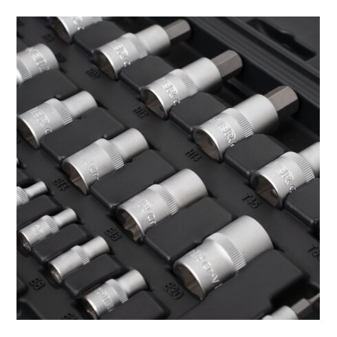 STIER Bit-Steckschlüsselsatz, 1/2 Zoll, 1/4 Zoll, ISK/TX, 42-teilig