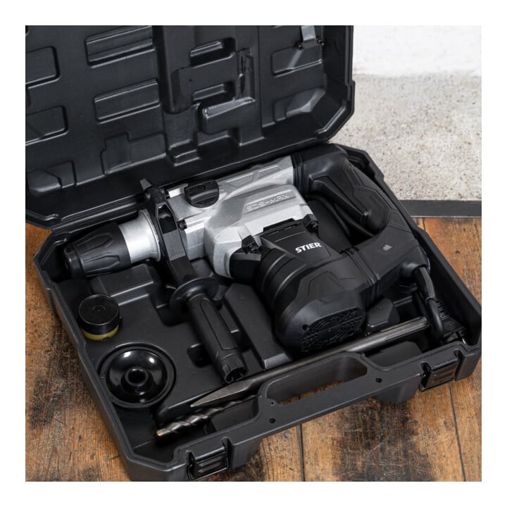 STIER Bohrhammer SHB-L-4100, 1500 W, 12 J, 4100 Schläge/Min, SDS-Max Aufnahme