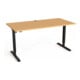 STIER Bureau 501-20 électrique réglable en hauteur 160 x 80 cm Hêtre Noir