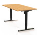 STIER Bureau 501-20 électrique réglable en hauteur 160 x 80 cm Hêtre Noir
